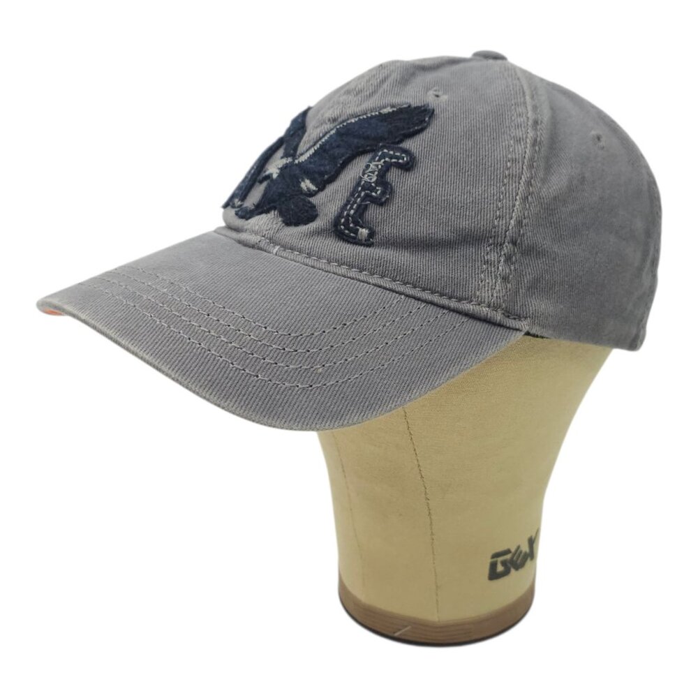 American Eagle AE Logo Dad Hat Fitted S/M Casual Streetwear Baseball Cap Gray - Picture 2 of 14